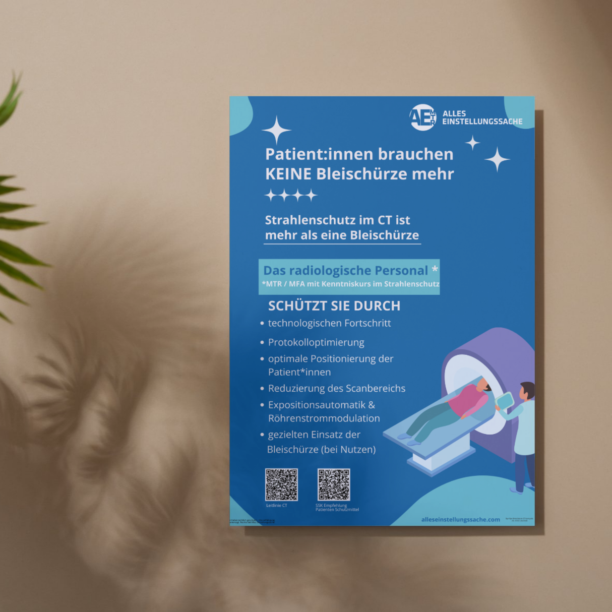 Poster - Bye Bye Bleischürze CT kompakt - Alles Einstellungssache