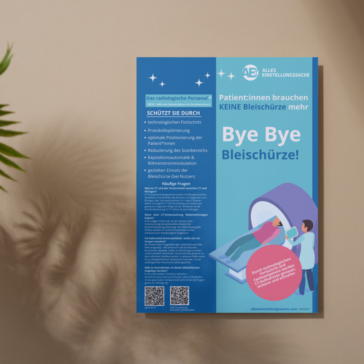 Poster - Bye Bye Bleischürze CT - Alles Einstellungssache