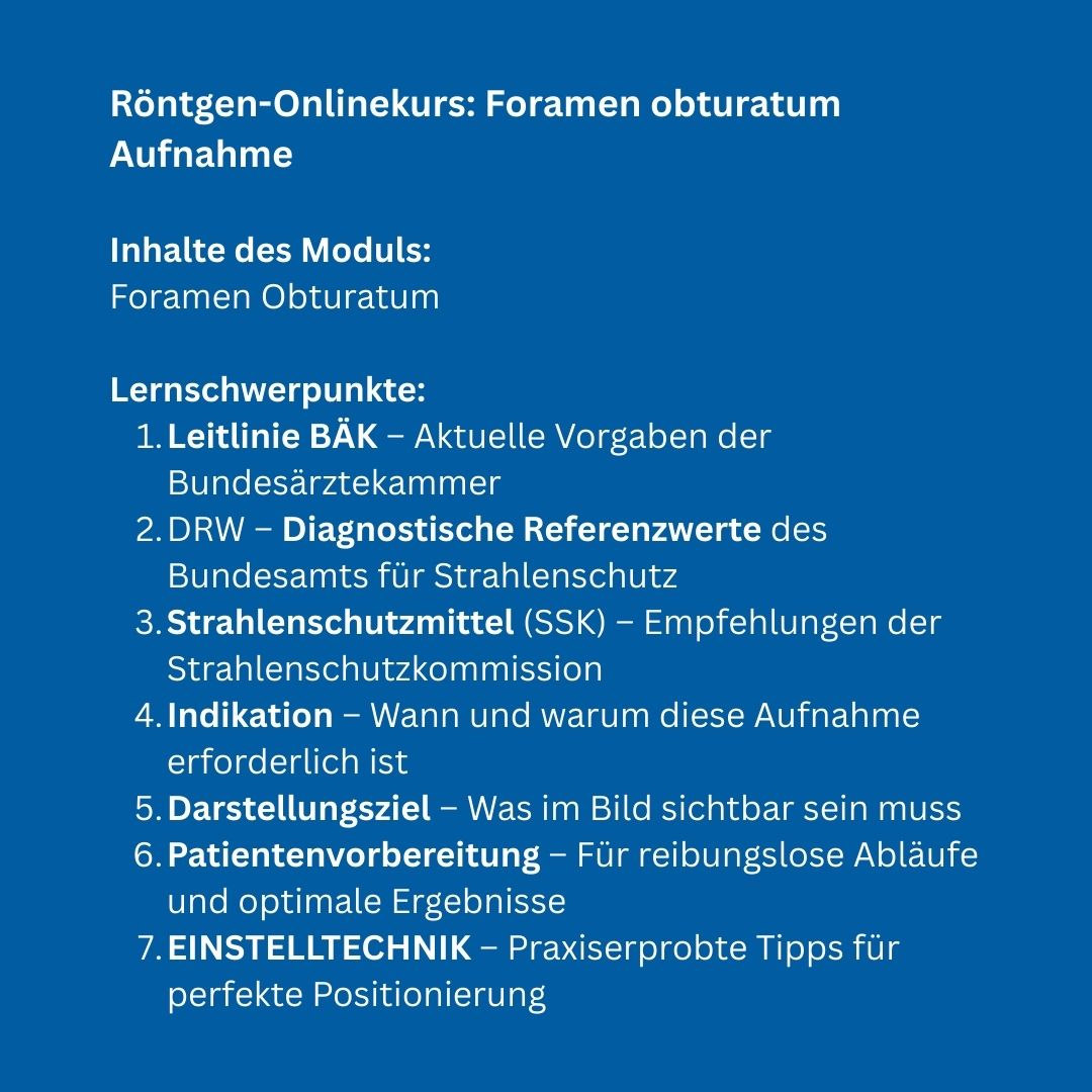 Onlinekurs: Foramen obturatum *neu - Alles Einstellungssache