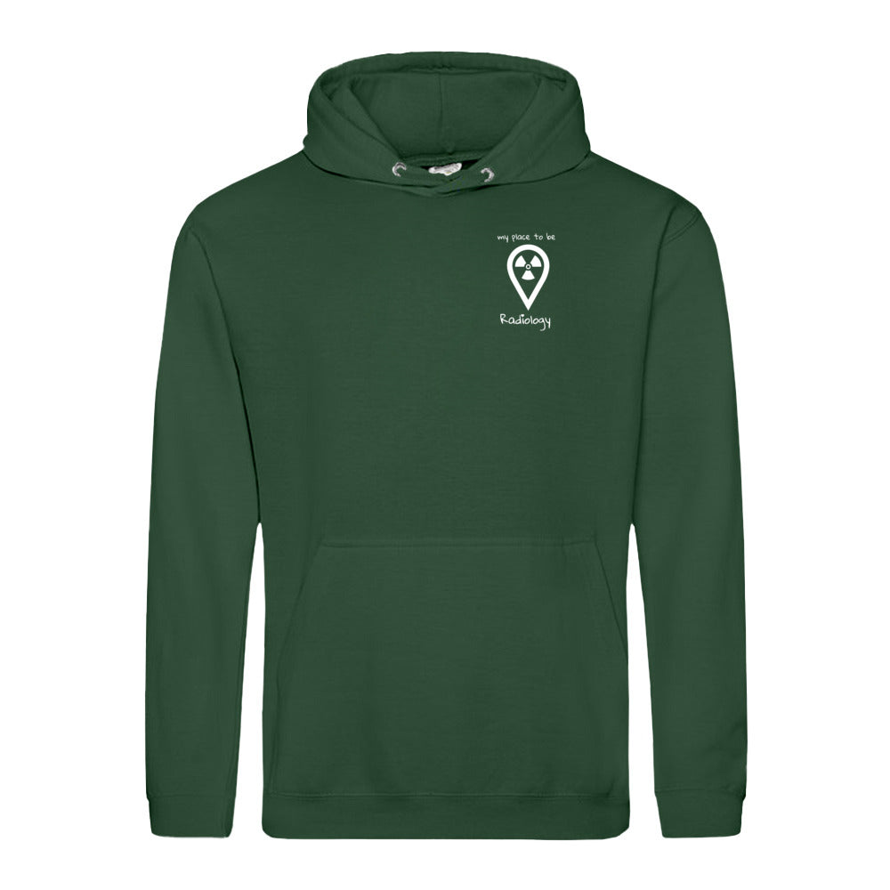 Hoody (Unisex) my place to be Radiology (kleines Logo) - Alles Einstellungssache