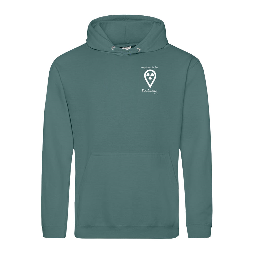 Hoody (Unisex) my place to be Radiology (kleines Logo) - Alles Einstellungssache
