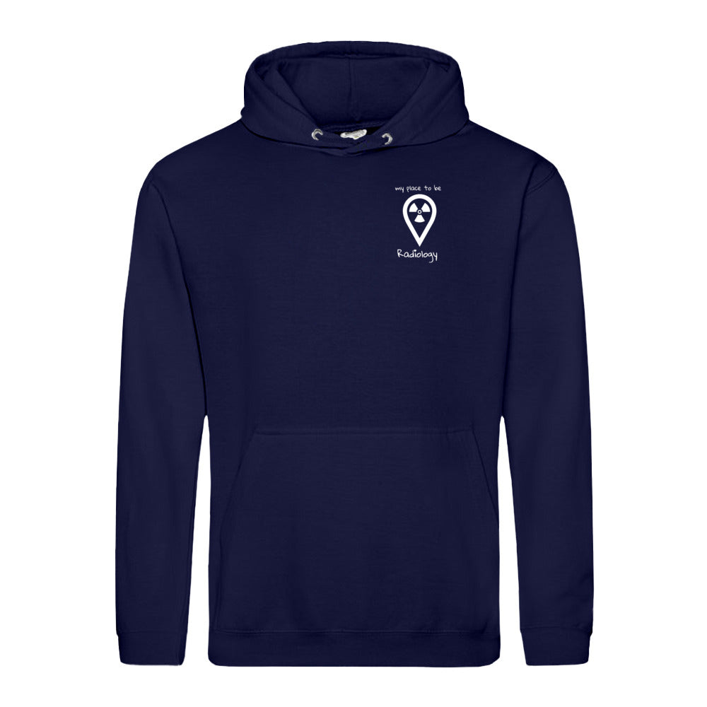 Hoody (Unisex) my place to be Radiology (kleines Logo) - Alles Einstellungssache