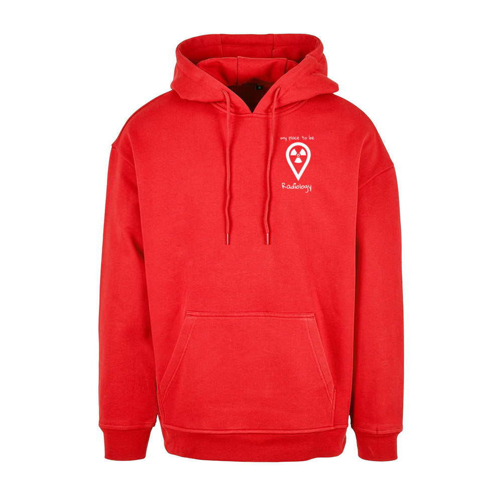 Basic Oversize Hoodie (Herren) - my place to be Radiology (kleines Logo) - Alles Einstellungssache