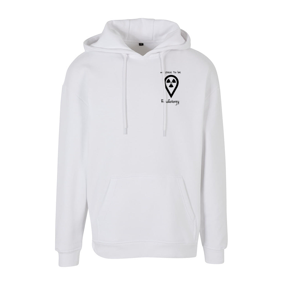 Basic Oversize Hoodie (Herren) - my place to be Radiology (kleines Logo) - Alles Einstellungssache