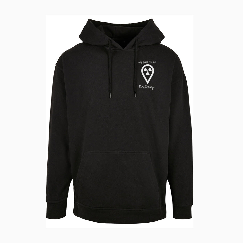 Basic Oversize Hoodie (Herren) - my place to be Radiology (kleines Logo) - Alles Einstellungssache