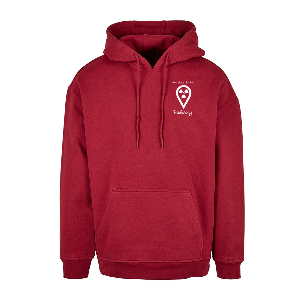 Basic Oversize Hoodie (Herren) - my place to be Radiology (kleines Logo) - Alles Einstellungssache