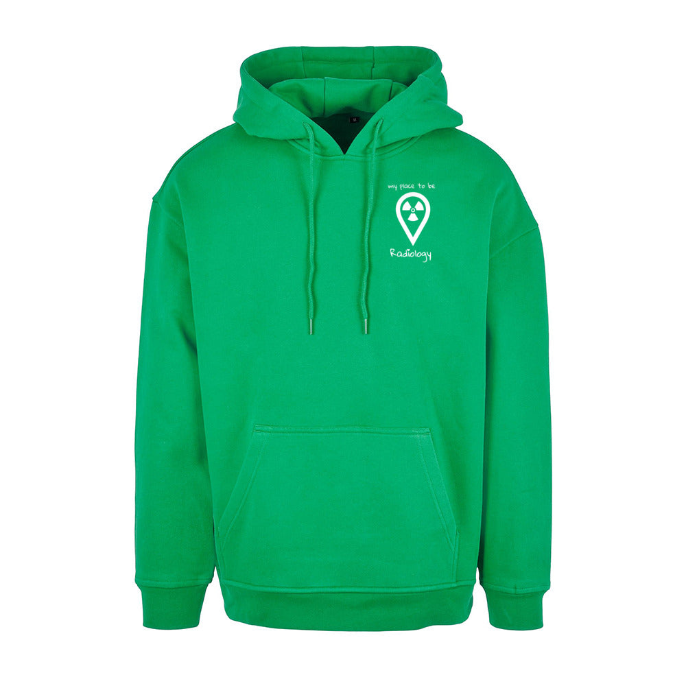 Basic Oversize Hoodie (Herren) - my place to be Radiology (kleines Logo) - Alles Einstellungssache