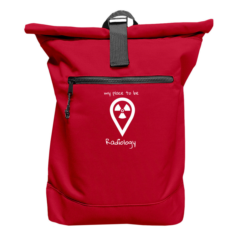 Rucksack mit Laptopfach - my place to be Radiology (großes Logo) - Alles Einstellungssache