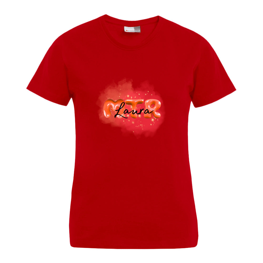 ROT MTR Laura oder dein Name -LOGO groß- T-Shirt - Alles Einstellungssache