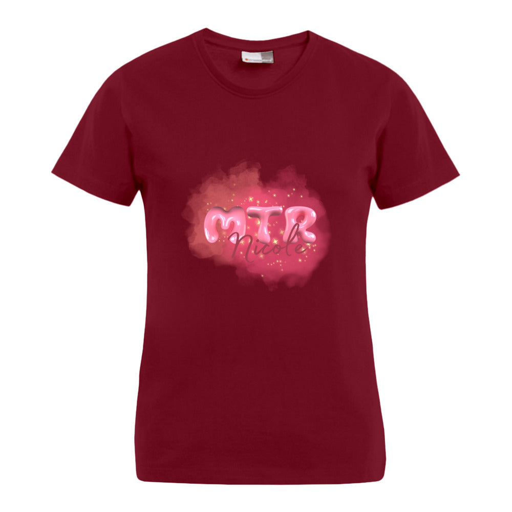 Pink MTR Nicole oder dein Name -LOGO groß- T-Shirt - Alles Einstellungssache