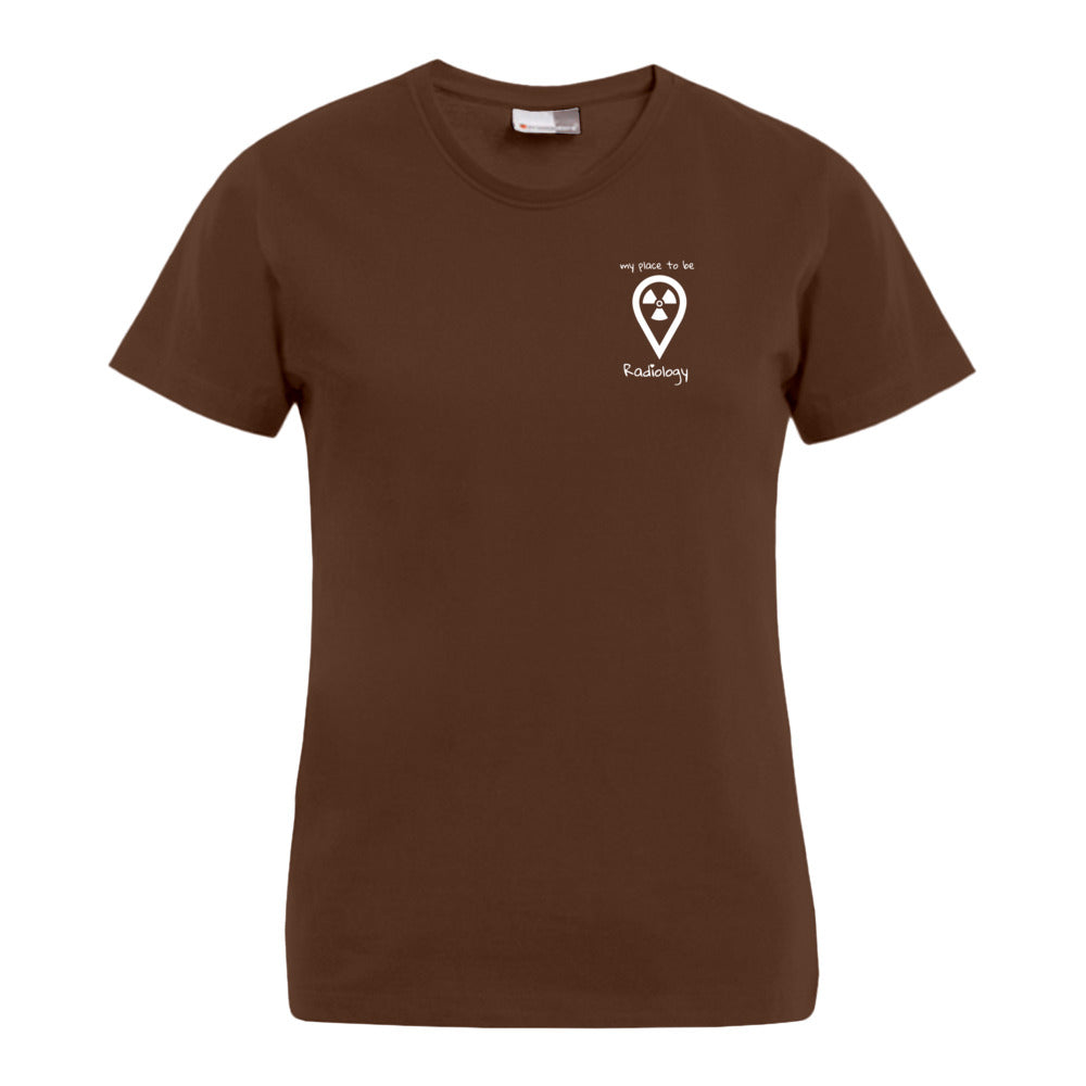T-Shirt (Damen) - my place to be Radiology (kleines Logo)