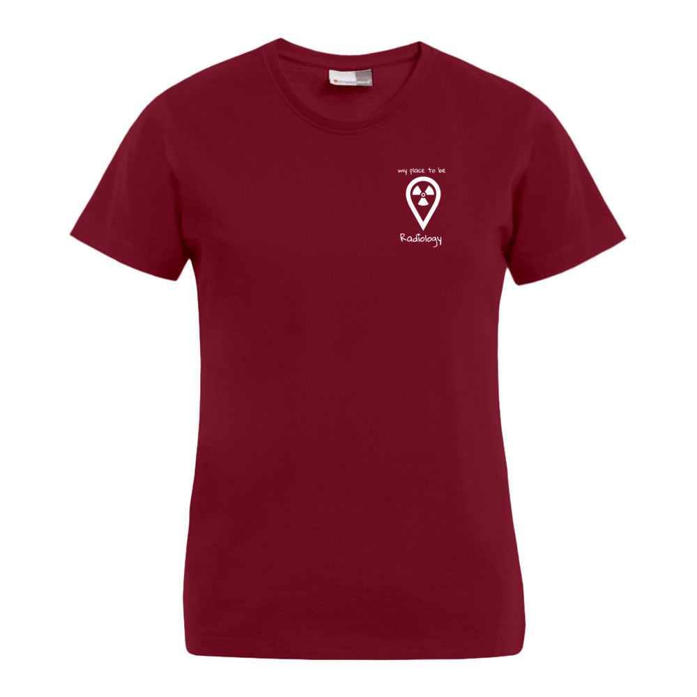 T-Shirt (Damen) - my place to be Radiology (kleines Logo)