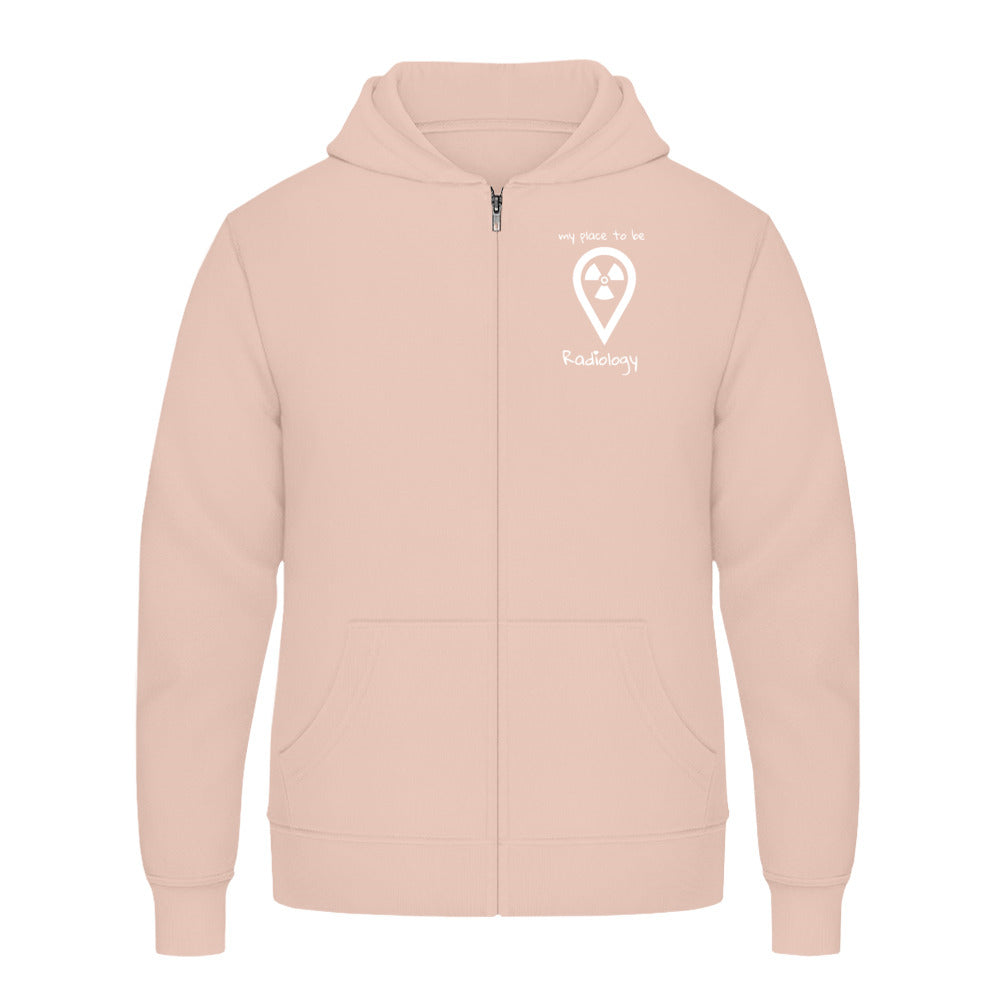 Hoody mit Reißverschluss - my place to be Radiology (kleines Logo) Unisex