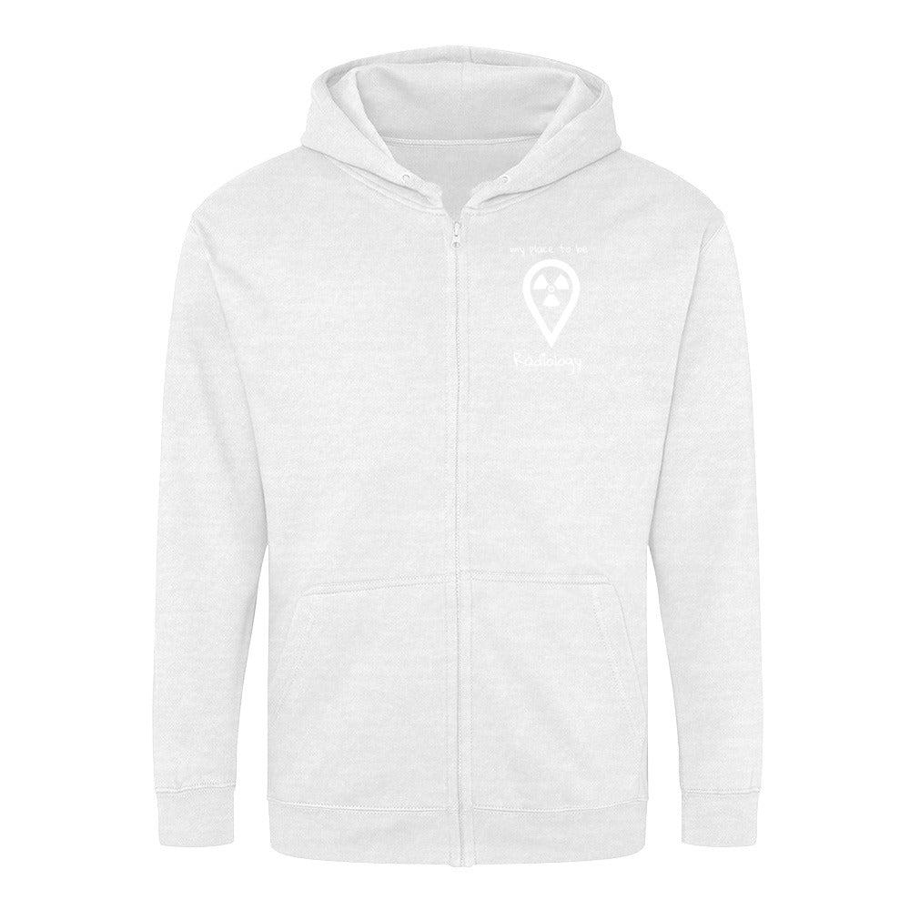 Hoddy Sweatjacke mit Reißverschluss - my place to be Radiology (Unisex)