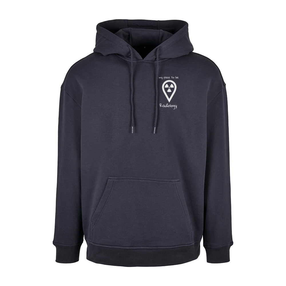 Basic Oversize Hoodie (Herren) - my place to be Radiology (kleines Logo)