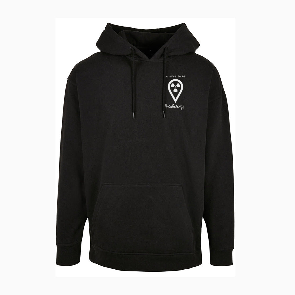 Basic Oversize Hoodie (Herren) - my place to be Radiology (kleines Logo)
