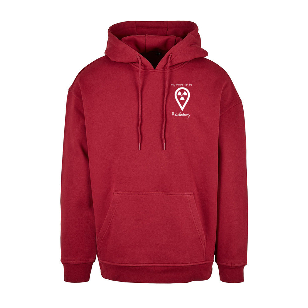 Basic Oversize Hoodie (Herren) - my place to be Radiology (kleines Logo)