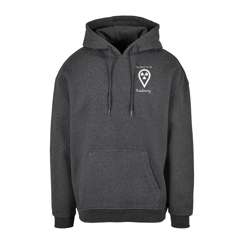 Basic Oversize Hoodie (Herren) - my place to be Radiology (kleines Logo)