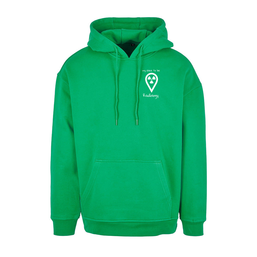 Basic Oversize Hoodie (Herren) - my place to be Radiology (kleines Logo)