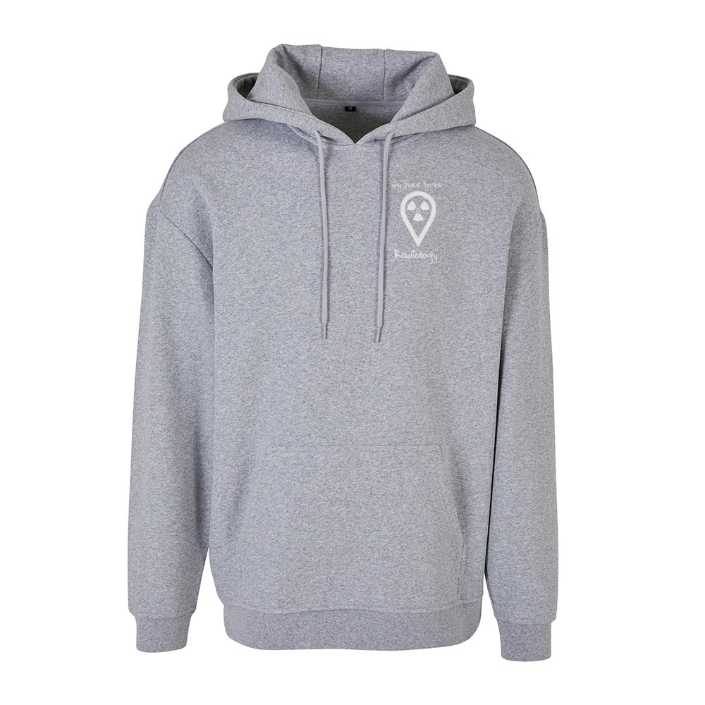 Basic Oversize Hoodie (Herren) - my place to be Radiology (kleines Logo)