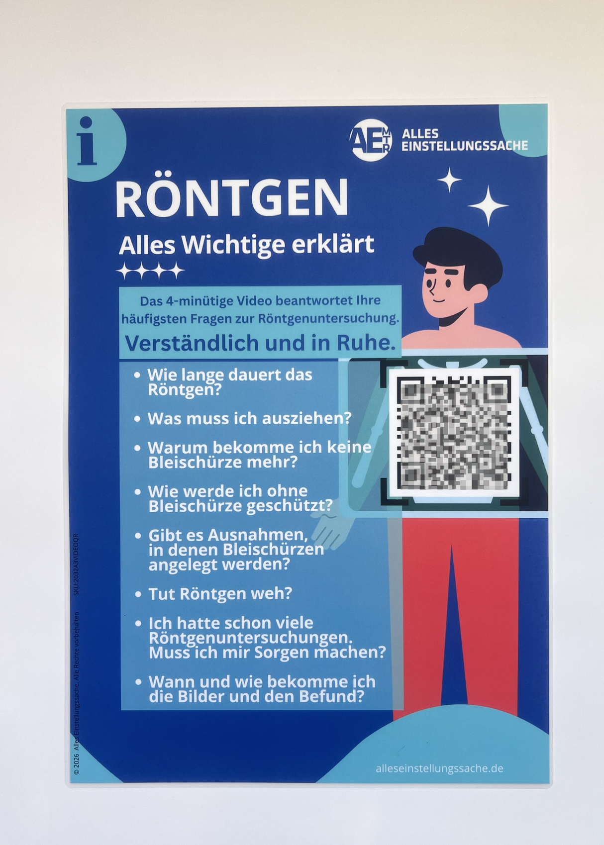 Aufklärung mit Video über QR Code - Röntgen - Patienteninformation - Informationspflicht erfüllt - Alles Einstellungssache