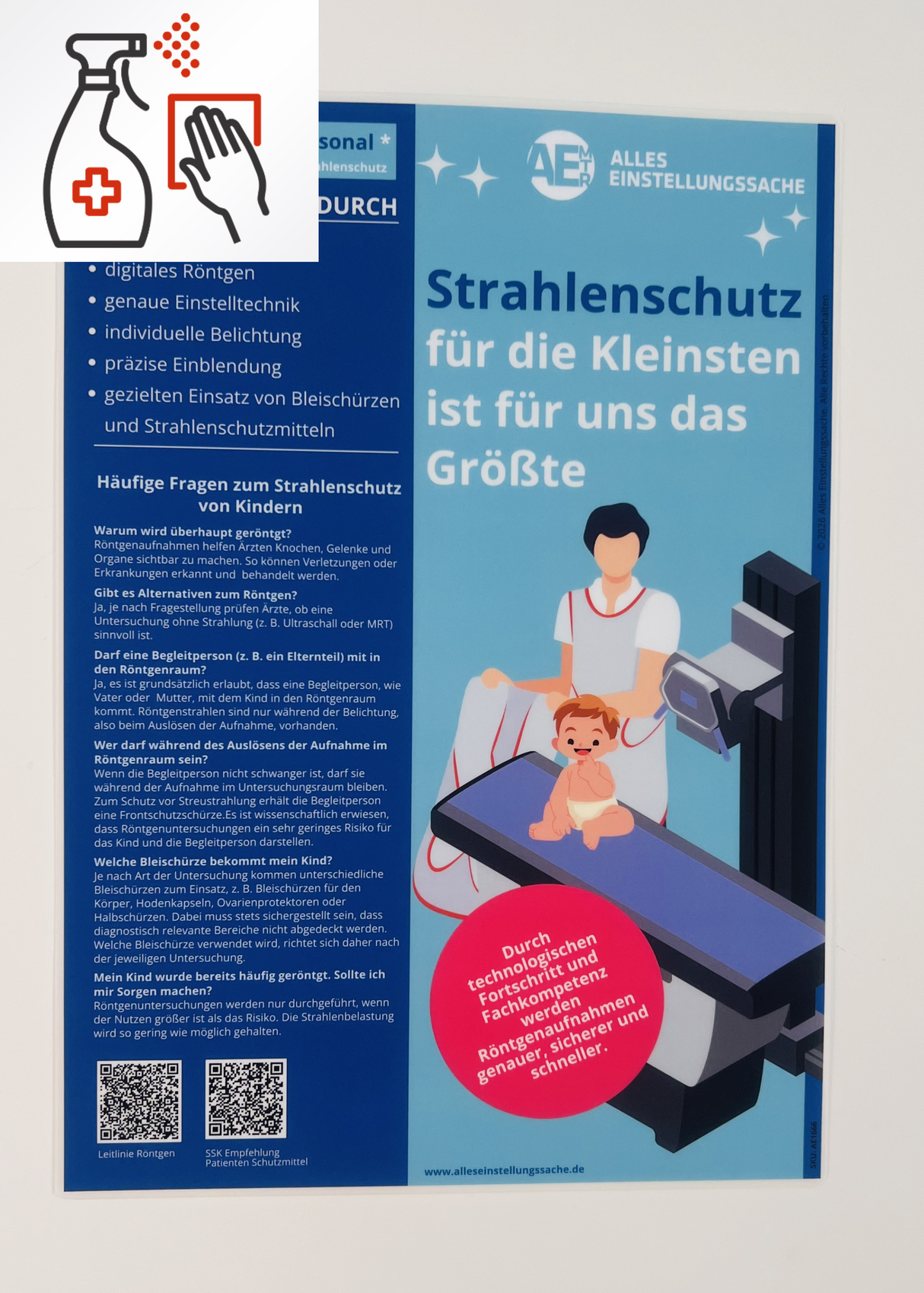 Aufklärung Poster - Röntgen von Kindern - Informationspflicht erfüllt - Alles Einstellungssache