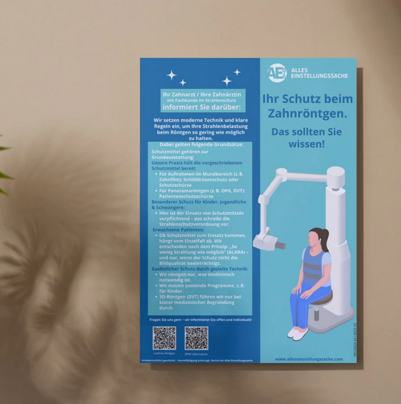 Für Zahnärzte I Kieferorthopäde I Aufklärung Poster - Zahnröntgen - Nr. 1 - Alles Einstellungssache