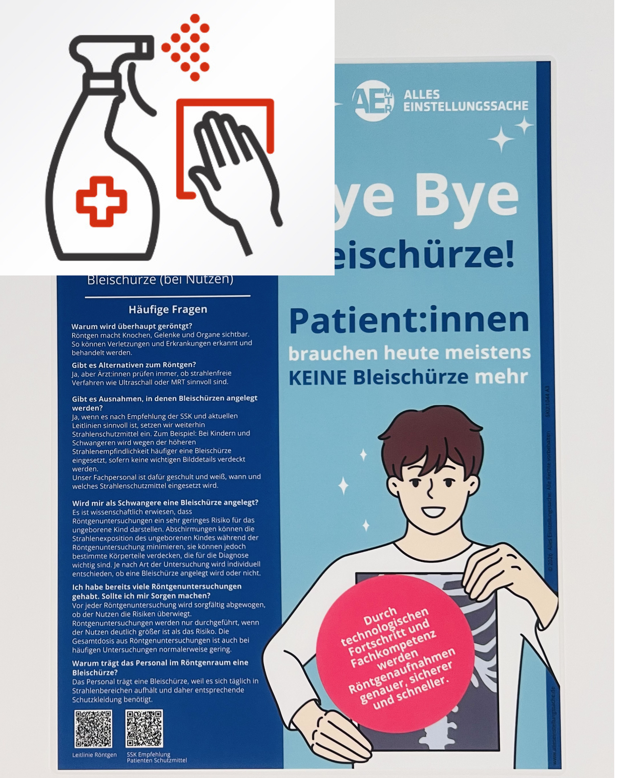 Aufklärung Poster - Röntgen - Patienteninformation - Informationspflicht erfüllt - Alles Einstellungssache