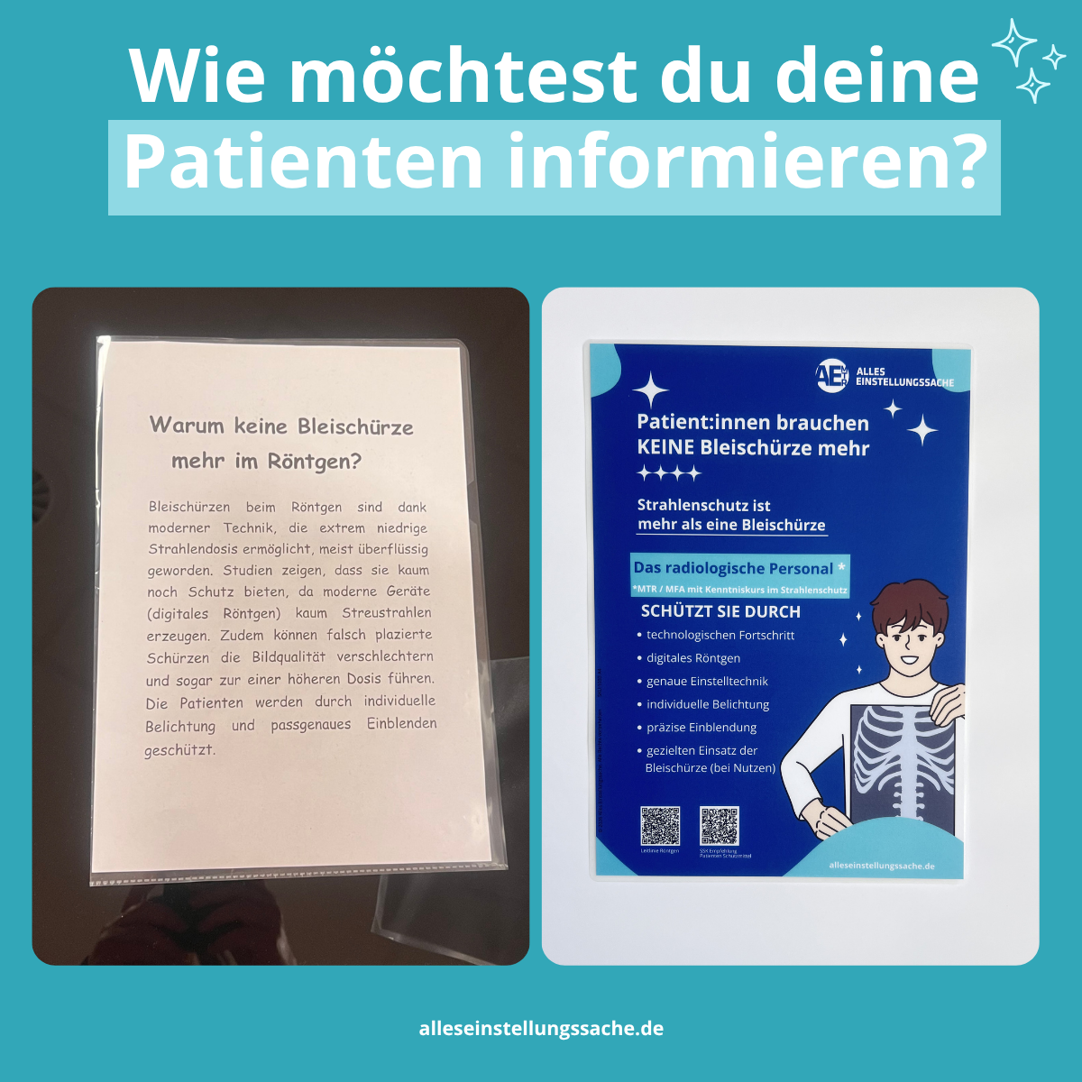 Röntgen Patienten-Info-Poster – kompakt – Deutsch - Alles Einstellungssache