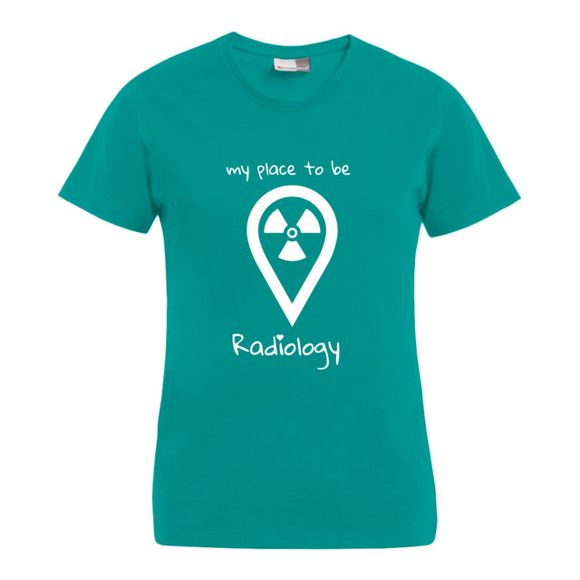 my place to be Radiology (großes Logo) T-Shirt (Damen) - Alles Einstellungssache 