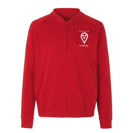 Sweatjacke mit Reißverschluss (Unisex) - my place to be Radiology (kleines Logo) - Alles Einstellungssache 
