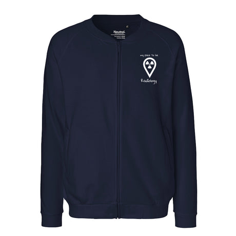 Sweatjacke mit Reißverschluss (Unisex) - my place to be Radiology (kleines Logo) - Alles Einstellungssache 