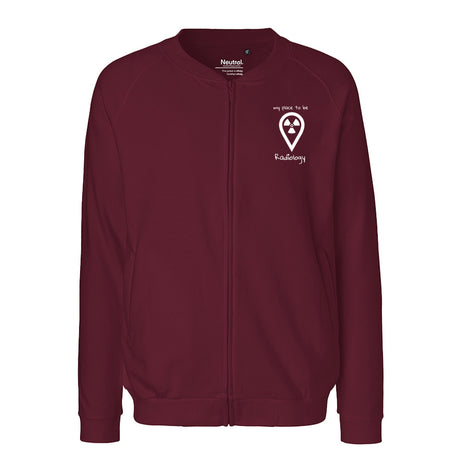 Sweatjacke mit Reißverschluss (Unisex) - my place to be Radiology (kleines Logo) - Alles Einstellungssache 