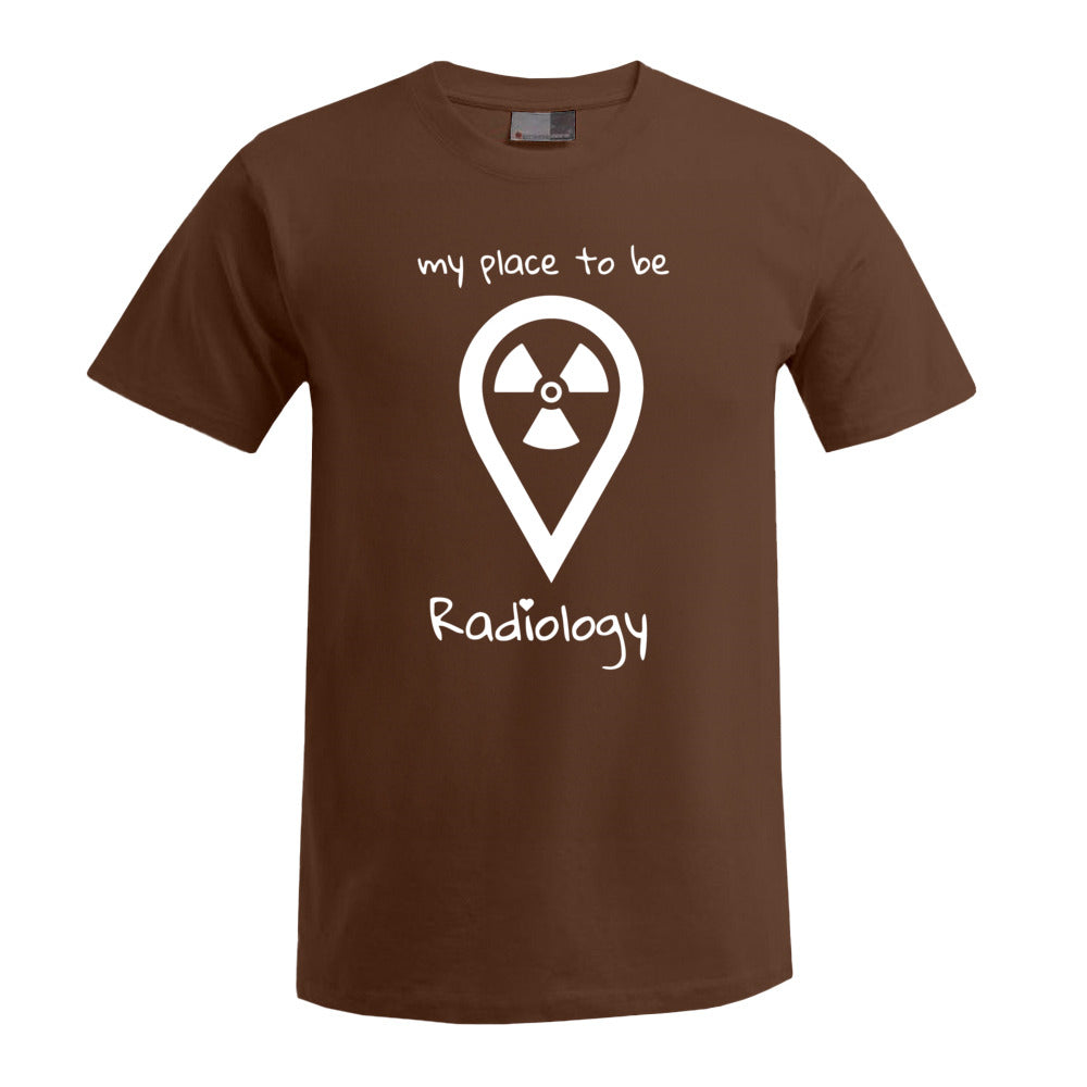 T-Shirt (Herren) - my place to be Radiology (großes Logo) - Alles Einstellungssache 