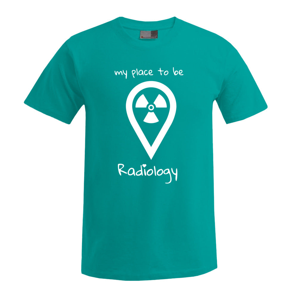 T-Shirt (Herren) - my place to be Radiology (großes Logo) - Alles Einstellungssache 