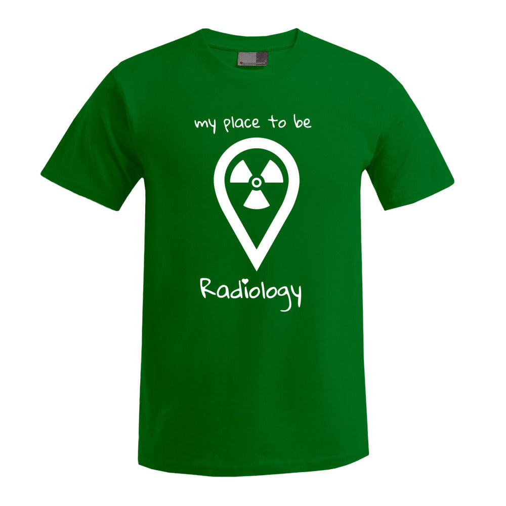 T-Shirt (Herren) - my place to be Radiology (großes Logo) - Alles Einstellungssache 