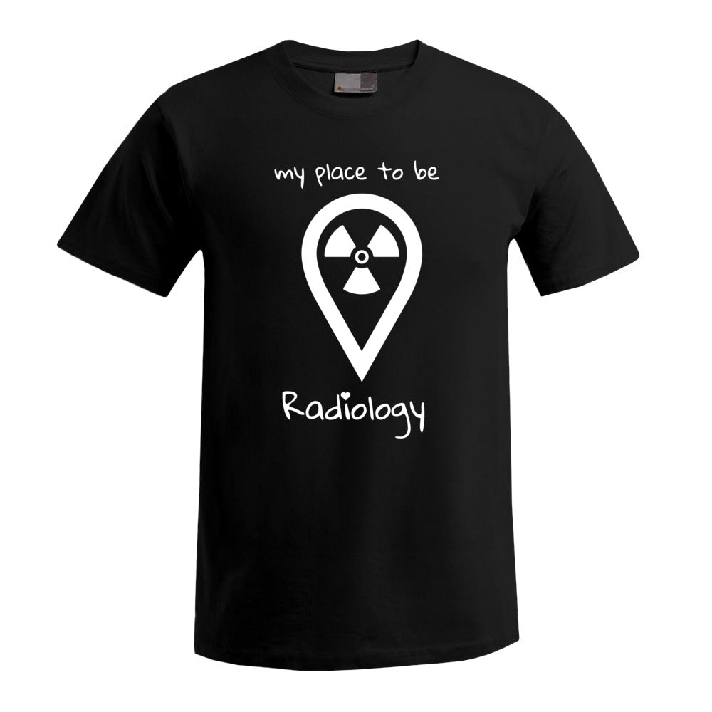 T-Shirt (Herren) - my place to be Radiology (großes Logo) - Alles Einstellungssache 