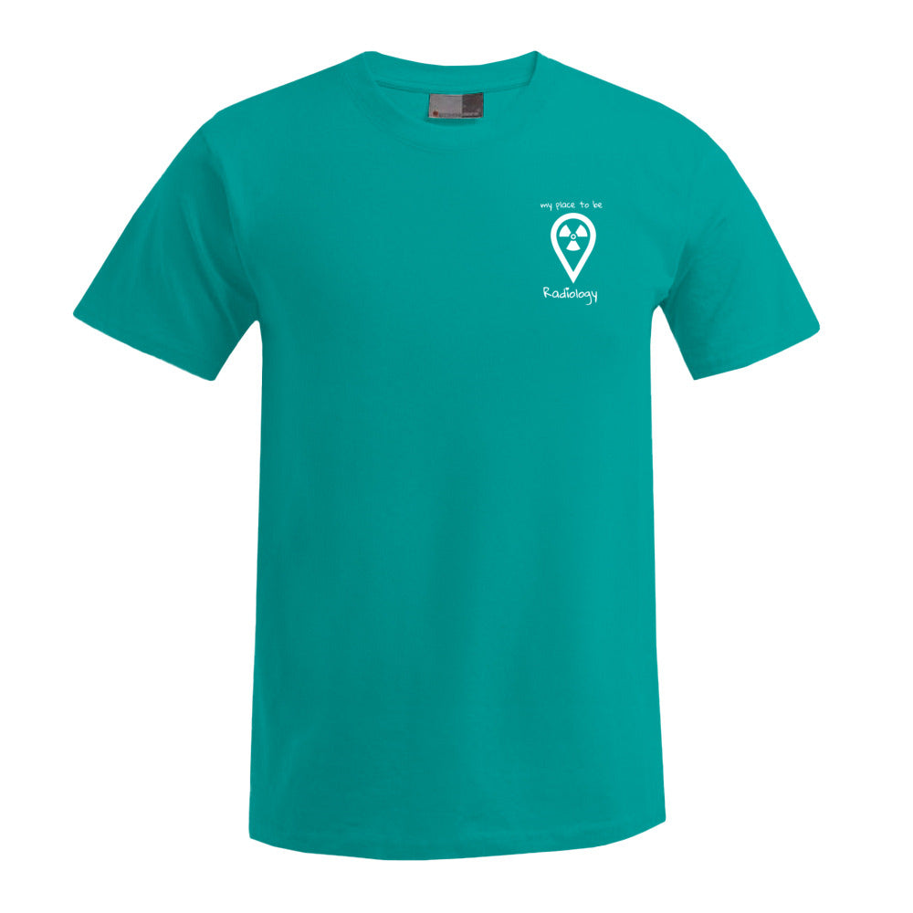 T-Shirt (Herren) - my place to be Radiology (kleines Logo) - Alles Einstellungssache 