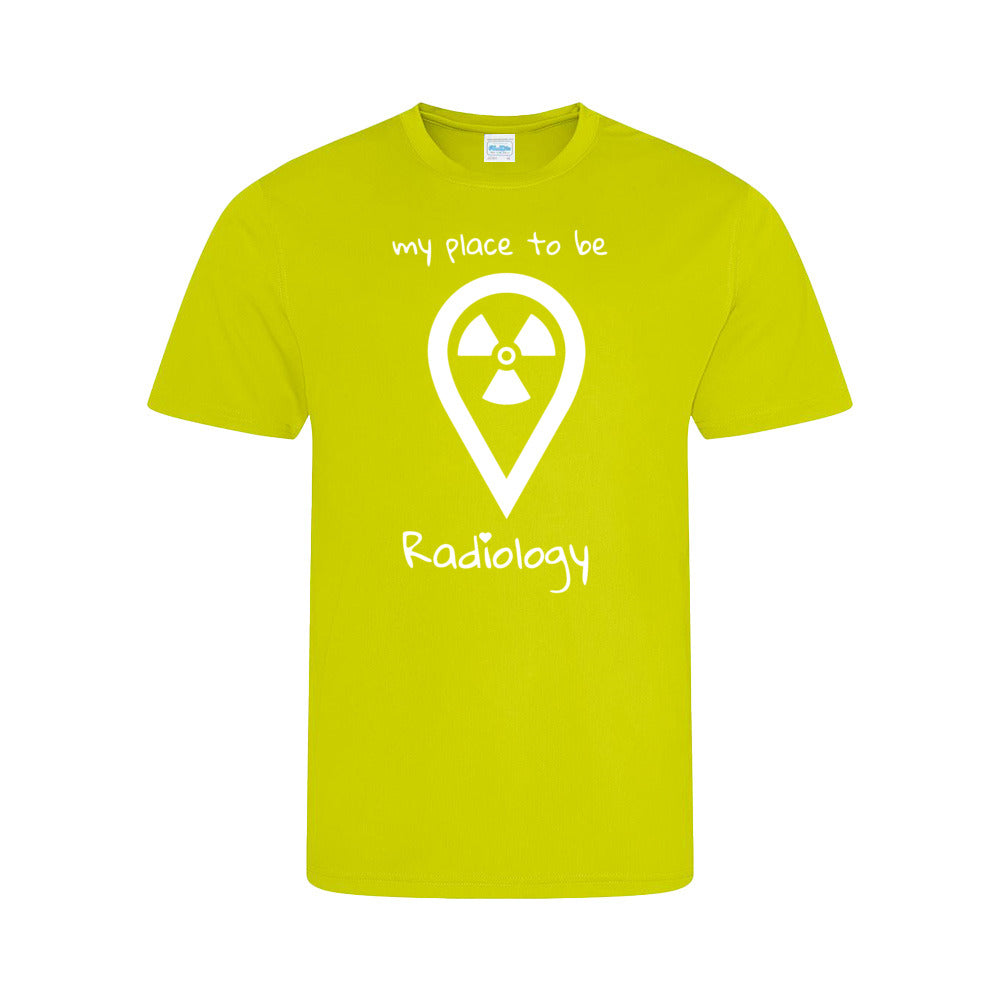 Funktionsshirt Cool T-Shirt Sport (Herren) - my place to be Radiology (großes Logo) - Alles Einstellungssache 