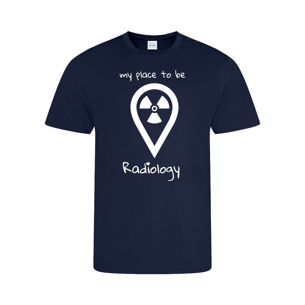 Funktionsshirt Cool T-Shirt Sport (Herren) - my place to be Radiology (großes Logo) - Alles Einstellungssache 