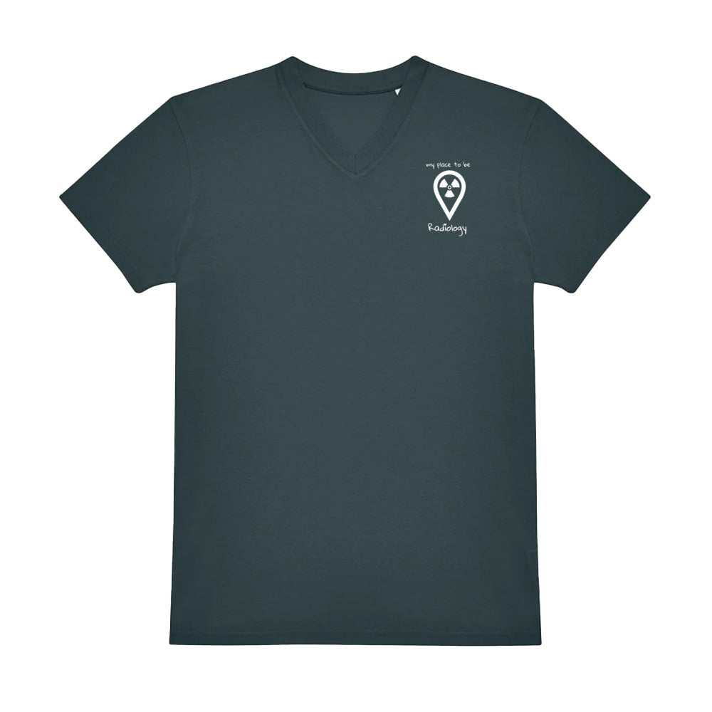 V-Auschnitt T-Shirt (Herren) - my place to be Radiology (kleines Logo) - Alles Einstellungssache 