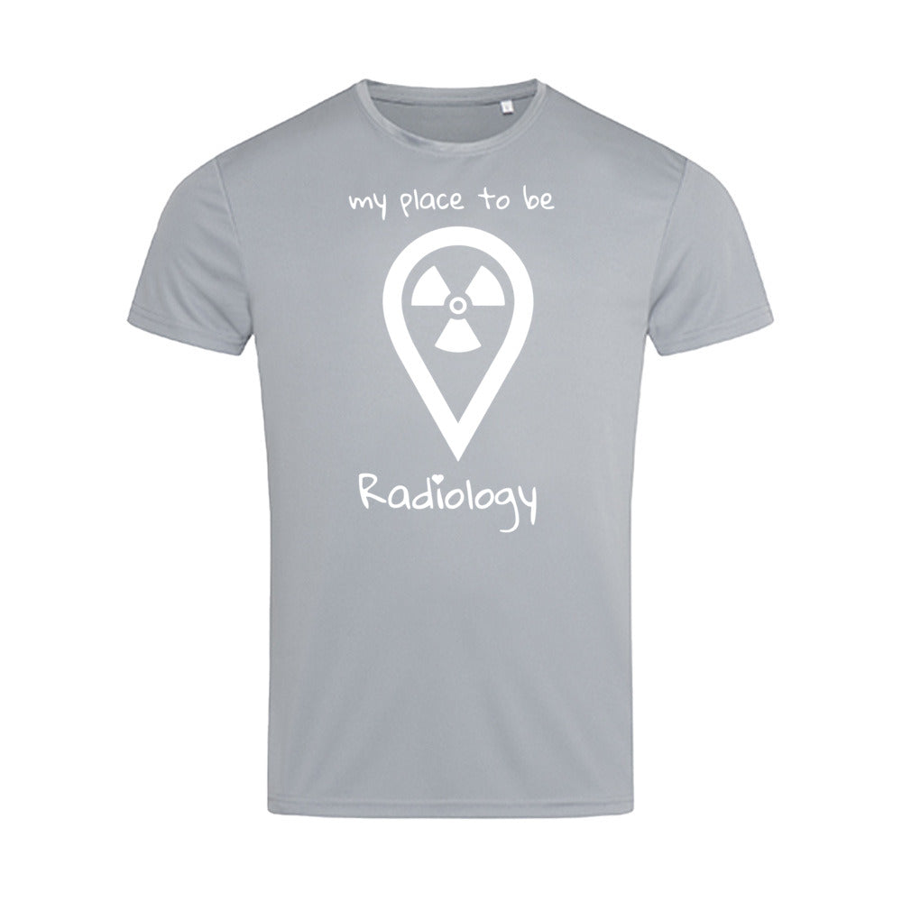 Sport T-Shirt (Herren) - my place to be Radiology (großes Logo) - Alles Einstellungssache 