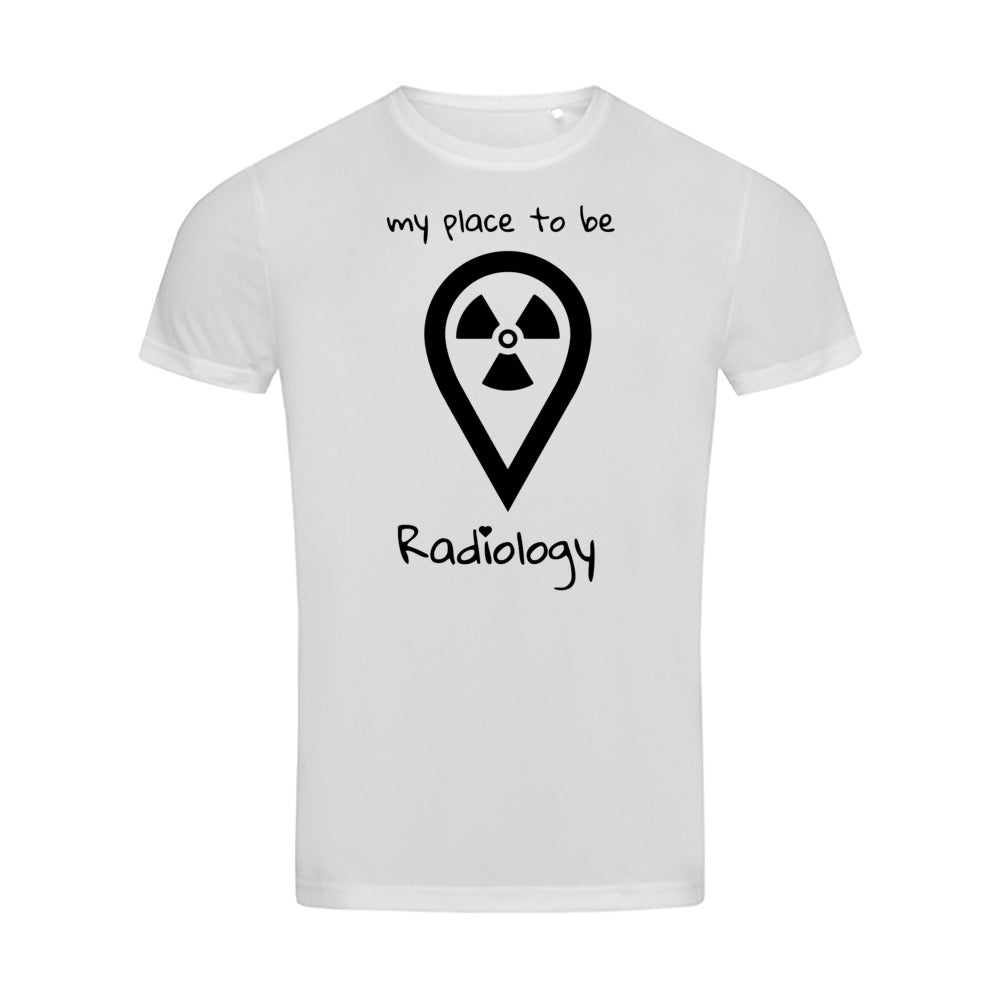 Sport T-Shirt (Herren) - my place to be Radiology (großes Logo) - Alles Einstellungssache 