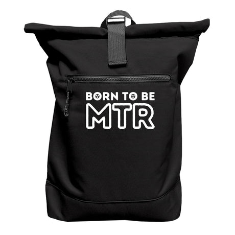 Rucksack mit Laptopfach BORN TO BE MTR klein und weiß (großes Logo) - Alles Einstellungssache 