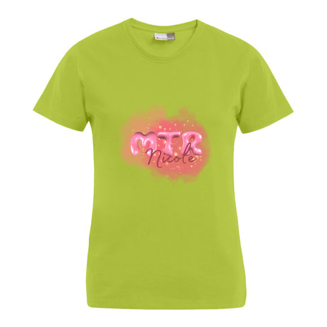 Pink MTR Nicole oder dein Name -LOGO groß- T-Shirt - Alles Einstellungssache 
