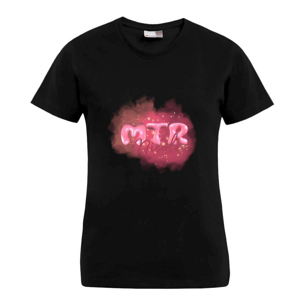 Pink MTR Nicole oder dein Name -LOGO groß- T-Shirt - Alles Einstellungssache 