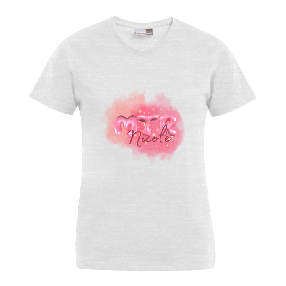 Pink MTR Nicole oder dein Name -LOGO groß- T-Shirt - Alles Einstellungssache 