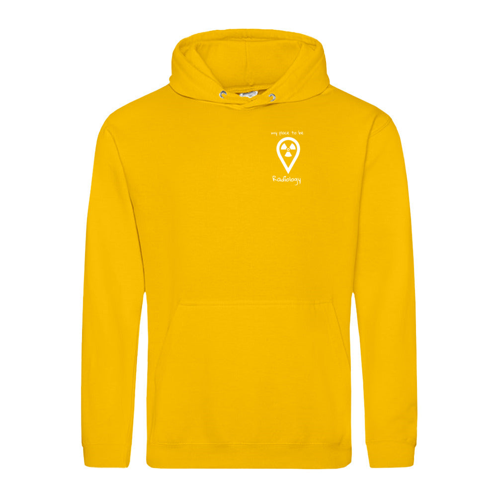 Hoody (Unisex) - my place to be Radiology (kleines Logo)