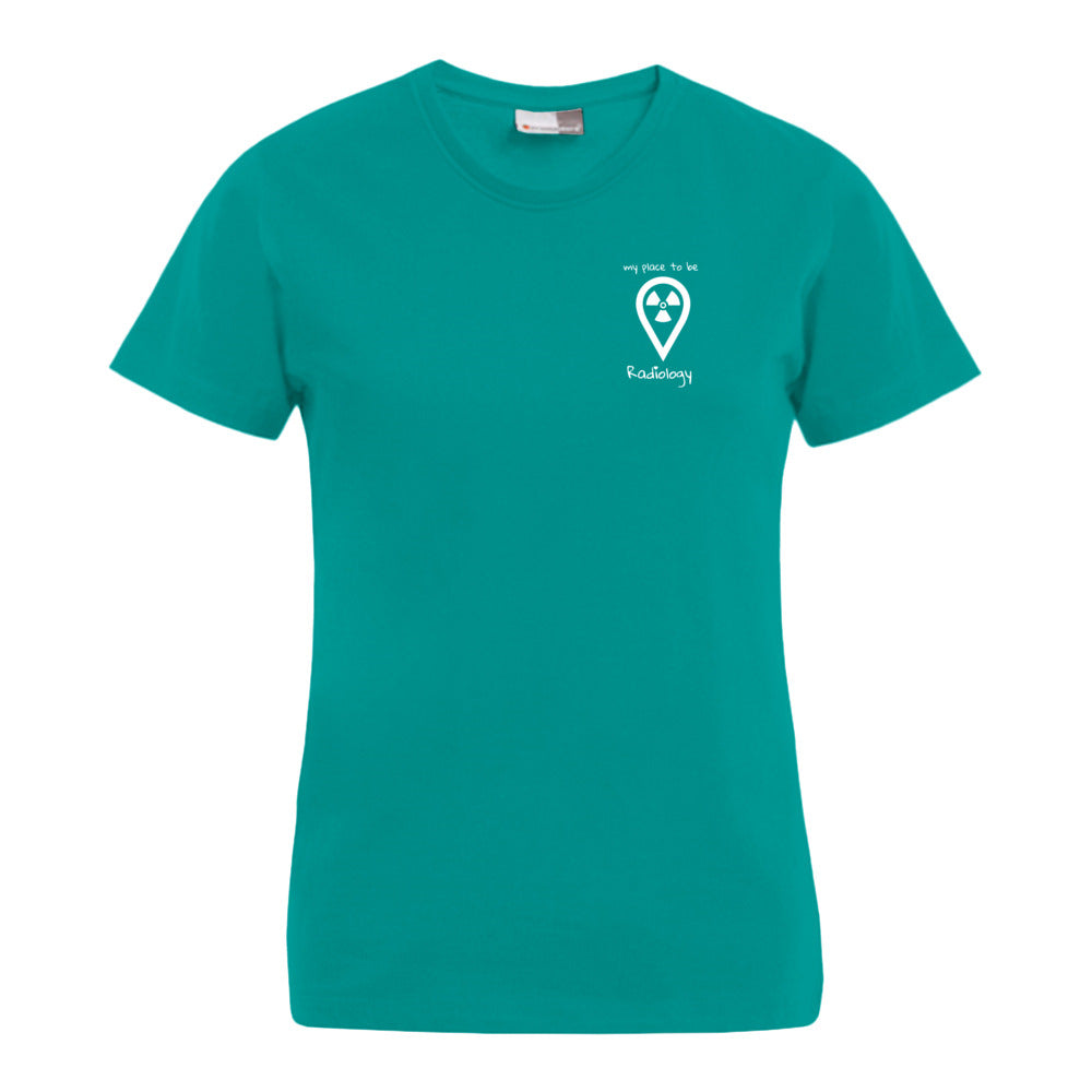 T-Shirt (Damen) - my place to be Radiology (kleines Logo)