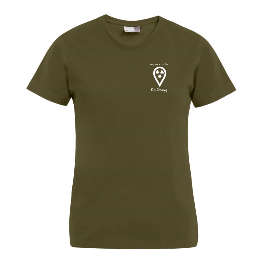 T-Shirt (Damen) - my place to be Radiology (kleines Logo)